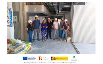 Visita institucional a pie de obra: Ángela Hidalgo recorre el nuevo Centro de Día en su fase final